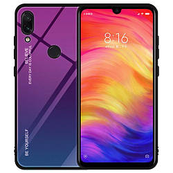 Чохол бампер Primo Gradient Glass для Xiaomi Redmi Note 7 / Note 7 Pro - Purple