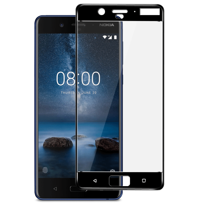 Full Cover захисне скло для Nokia 8 - Black, фото 1