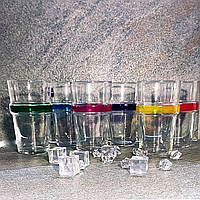 Набор высоких стаканов с разноцветными полосами Luminarc Rainbow Arcobate 320 мл 6 шт (N1598)