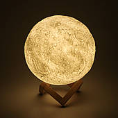 Настільний 3D світильник-нічник Місяць СЕРЕДНІЙ 18 см