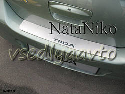 Накладка на бампер Nissan TIIDA 4-дверцята з 2007- (NataNiko)