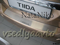 Накладка на бампер Nissan TIIDA 5-дверцята з 2007- (NataNiko)