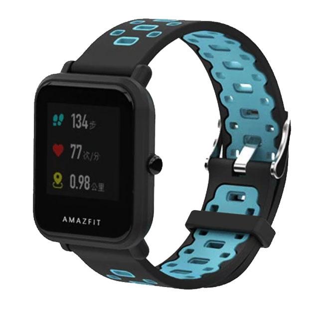 Спортивний ремінець Primo Perfor Classic для годинника Xiaomi Huami Amazfit Bip / Amazfit GTS - Black&Blue
