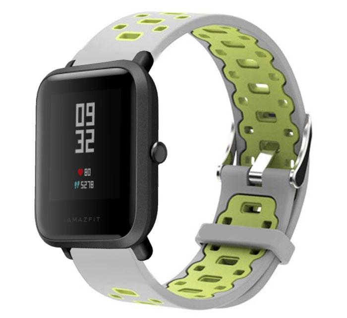 Спортивний ремінець Primo Perfor Classic для годинника Xiaomi Huami Amazfit Bip / Amazfit GTS - Grey&Green