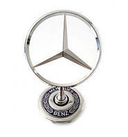 Прицел эмблема на капот Mercedes W210, W202, W220 1994-2007 D=4 см-юбки оригинал врезной с надписью