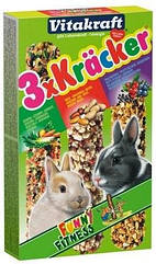 Крекер Vitakraft для кроликів з овочами і попкорном, 3 шт