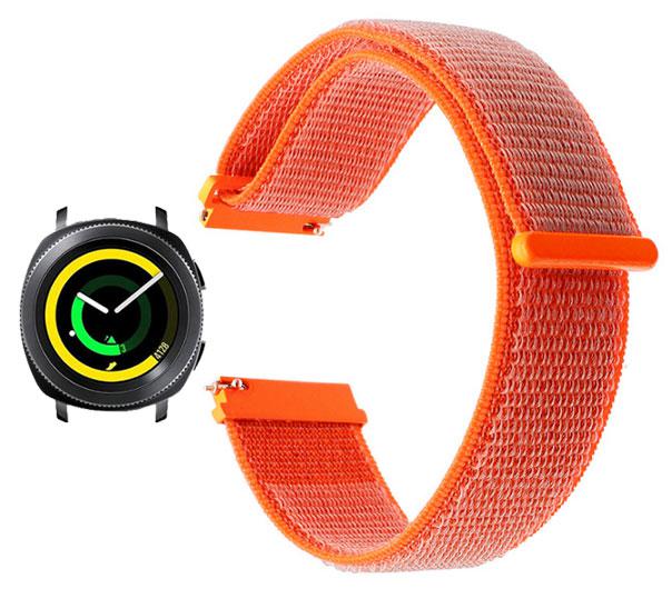 Нейлоновий ремінець Primo для годинника Samsung Sport Gear SM-R600 - Orange, фото 1