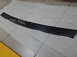 Накладка на бампер з загином Skoda Fabia II хетчбек з 2007 р. (Carbon), фото 2