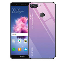 Чохол бампер Primo Gradient Glass для Huawei P Smart 2018 - Pink