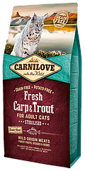 Сухий корм Carnilove Fresh Carp & Trout Sterilised для стерилізованих кішок з коропом і фореллю 6 кг