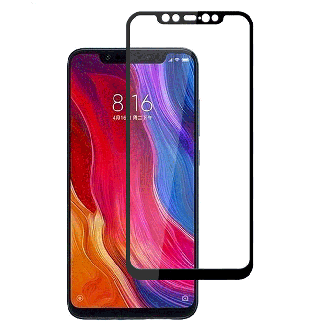 Full Glue захисне скло для Xiaomi Mi8 - Black, фото 1