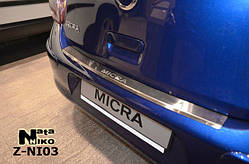 Накладка на бампер з загином Nissan MICRA IV з 2010 р.