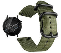 Нейлоновый ремешок Primo Traveller для часов Motorola Moto 360 2nd gen (42 mm ) - Army Green