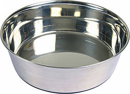 Trixie Миска Stainless Steel Bowl для собак, нержавіюча сталь, гумове підставу, 0.5 л