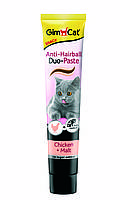 Паста для выведения шерсти Gimcat Anti-Hairball Duo Paste Chicken & Malt для кошек с курицей, 50 г