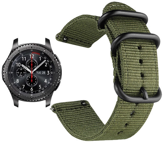 Нейлоновий ремінець Primo Traveller для годинника Samsung Gear S3 Classic SM-R770 / Frontier RM-760 - Army Green, фото 1