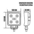 Фара LED дод. БЕЛАВТО Off-Road BOL0513 Spot(точковий) (шт), фото 2