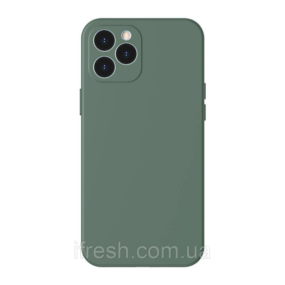 Чехол Baseus для iPhone 12 Pro Liquid Silica Gel, Dark green (WIAPIPH61P-YT6A)