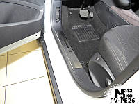 Накладки на внутренние пороги Peugeot 208 5-дверка (2012-2019)(NataNiko)