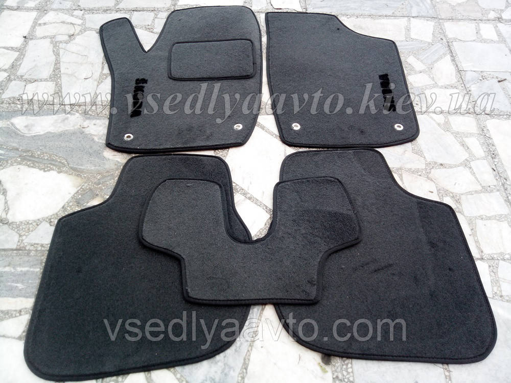 Ворсові килимки в салон SKODA Rapid (Сірі), фото 1