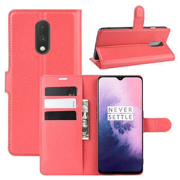 Чохол-книжка Litchie Wallet для OnePlus 7 Red