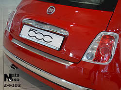 Накладка на бампер з загином для Fiat 500 з 2007 р. (NataNiko)