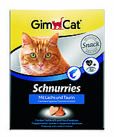 Витамины Gimcat Schnurries для кошек сердечки с лососем, 650 шт.