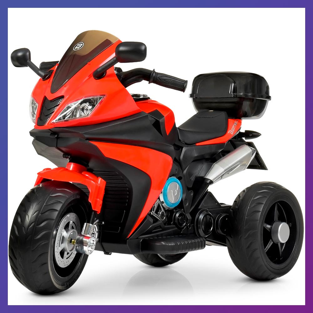 Дитячий електро мотоцикл на акумуляторі Bambi Racer M 4195 для дітей 3-8 років червоний
