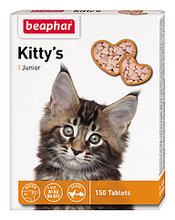 Кормова добавка Beaphar Kittys Junior +Biotine з біотином для кошенят 150 піг