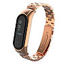 Металевий ремінець Primo Classic для фітнес-браслета Xiaomi Mi Band 3 - Rose Gold, фото 2