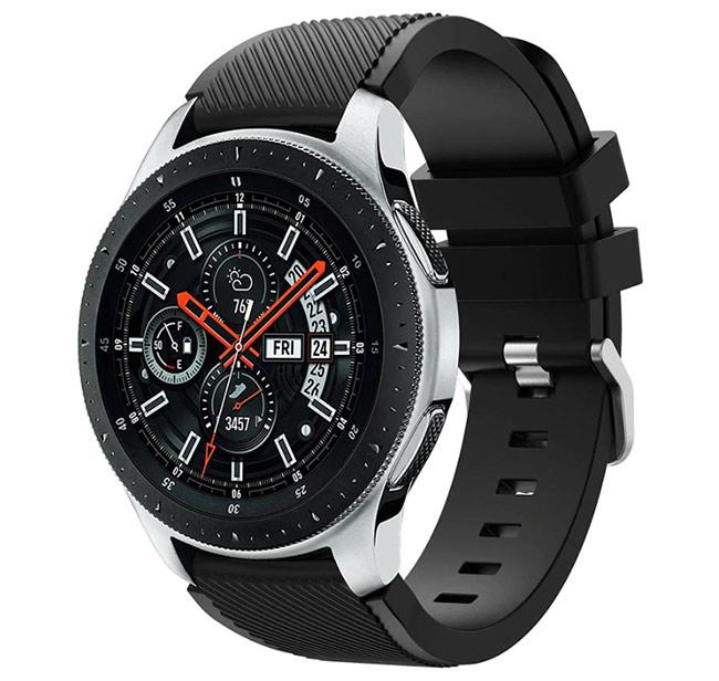 Силіконовий ремінець для годинника Samsung Galaxy Watch 46 mm SM-R800 - Black, фото 1