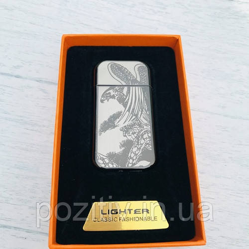 Електроімпульсна запальничка з USB Lighter спіральна Орел