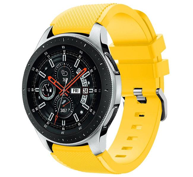 Силіконовий ремінець для годинника Samsung Galaxy Watch 46 mm SM-R800 - Yellow, фото 1