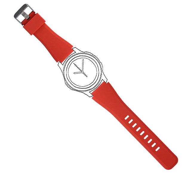 Силіконовий ремінець для годинника Samsung Galaxy Watch 46 mm SM-R800 - Red, фото 1