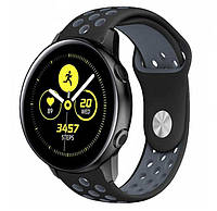 Спортивный ремешок Primo Perfor Sport для часов Samsung Galaxy Watch Active / Active 2 - Black&Grey