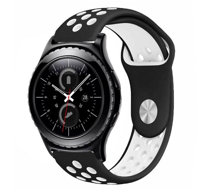 Спортивний ремінець Primo Perfor Sport для годинника Samsung Gear S2 Classic SM-R372 / R735 - Black&White, фото 1