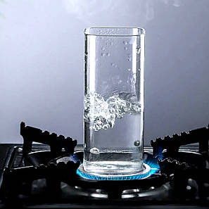 Високий квадратний стакан для коктейлів з боросилікатного скла, фото 2