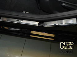 Накладки на пороги Peugeot 408 2012-