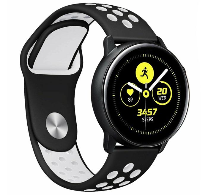 Спортивний ремінець Primo Perfor Sport годинника для Samsung Galaxy Watch Active / Active 2 - Black&White, фото 1