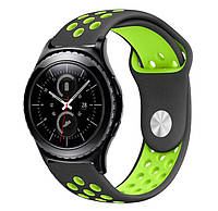 Спортивный ремешок Primo Perfor Sport для часов Samsung Gear S2 Classic SM-R372 / R735 - Black&Green