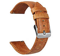 Кожаный ремешок для часов Samsung Galaxy Watch 46 mm SM-R800 - Light Brown