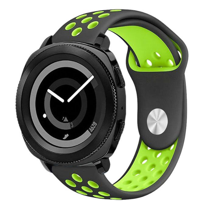 Спортивний ремінець Primo Perfor Sport для годинника Samsung Sport Gear SM-R600 - Black&Green
