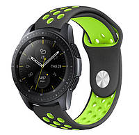 Спортивный ремешок Primo Perfor Sport для часов Samsung Galaxy Watch 42 mm (SM-R810) - Black&Green