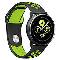 Спортивный ремешок Primo Perfor Sport для часов Samsung Galaxy Watch Active / Active 2 - Black&Green