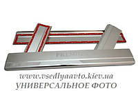 Защита порогов - накладки на пороги Seat LEON III/X-PERIENCE 2013 г. (Premium)