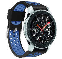 Спортивный ремешок с перфорацией для часов Samsung Galaxy Watch 46 mm SM-R800 - Black&Blue