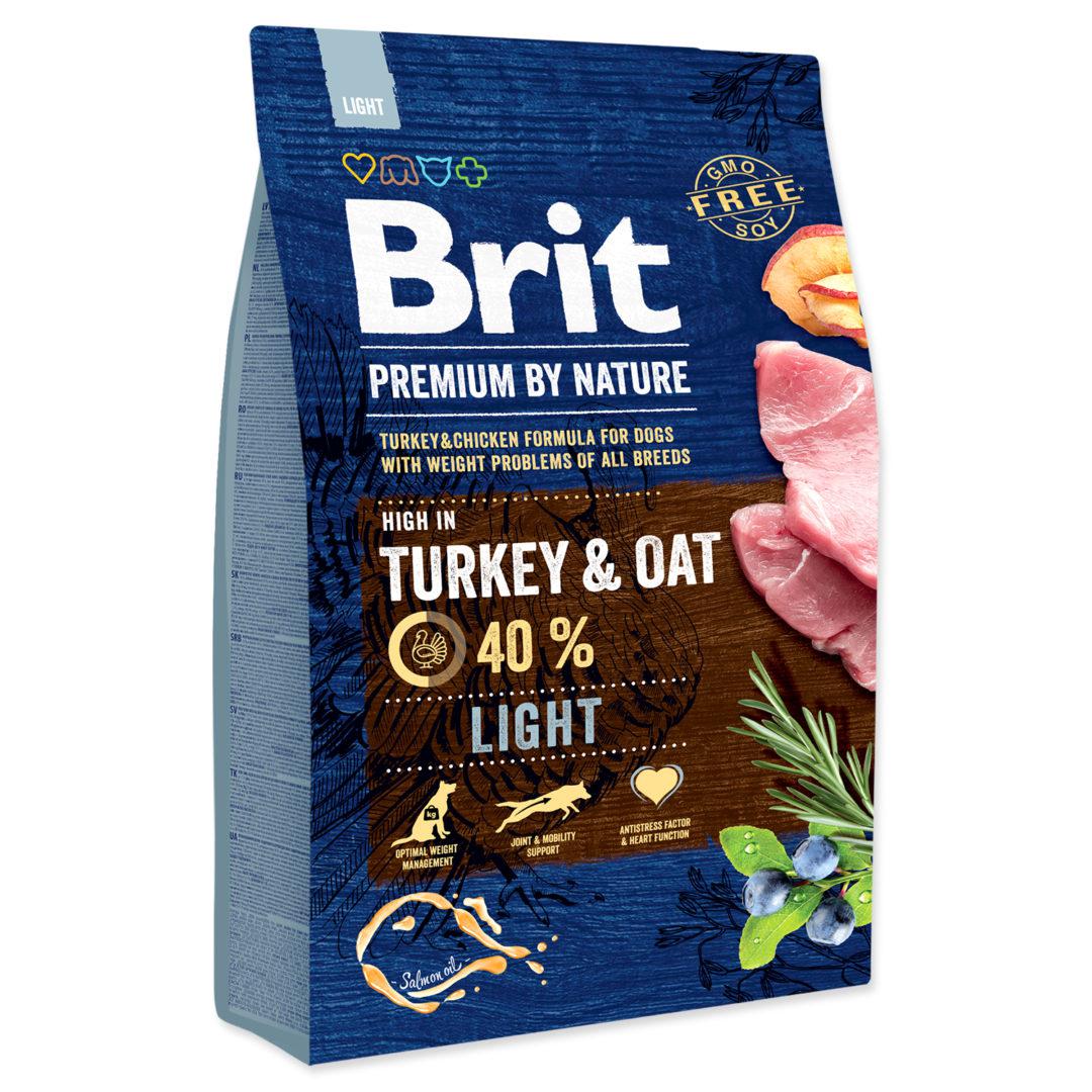 Сухой корм Brit Premium Light для собак с избыточным весом со вкусом индейки 3 кг - фото 1 - id-p749859218