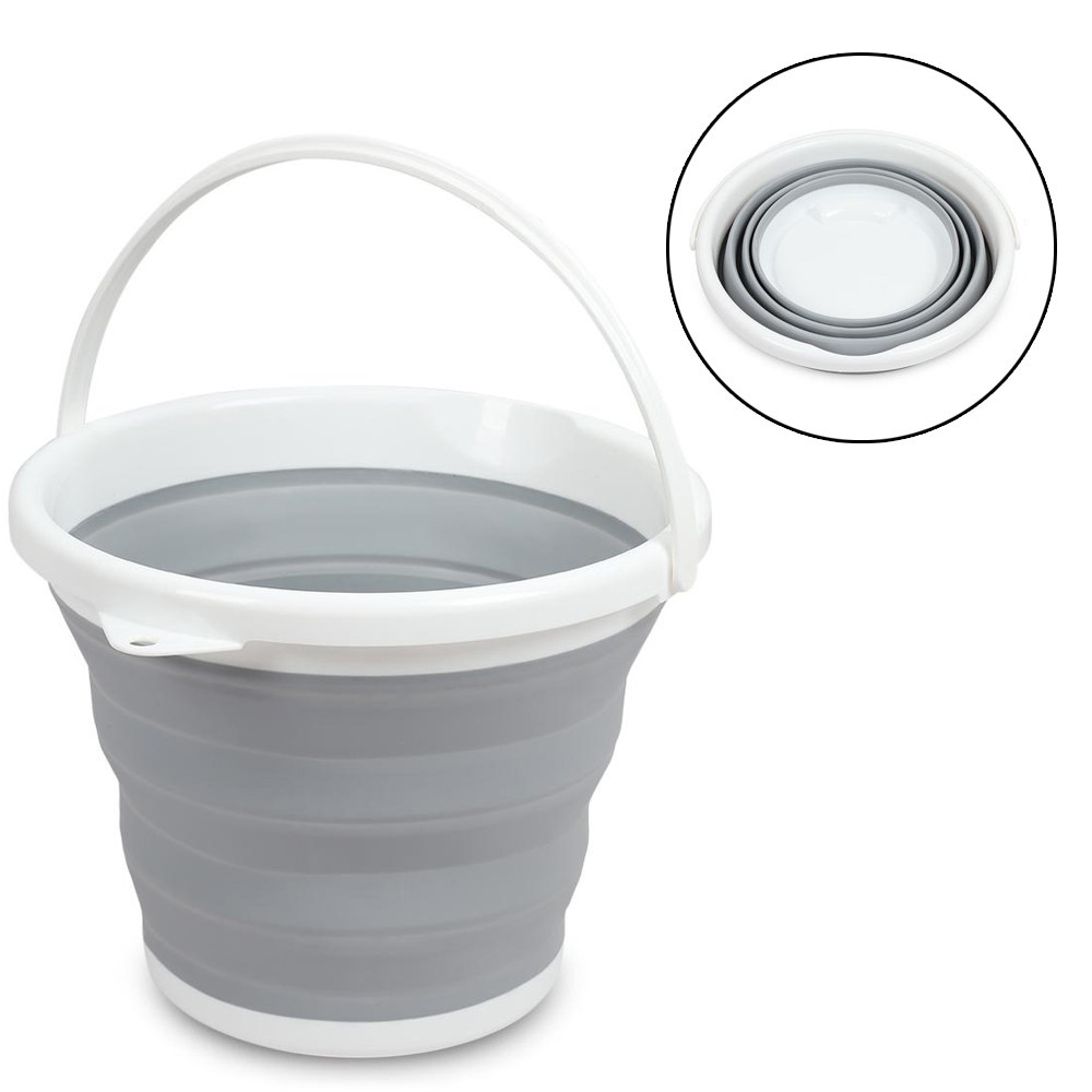 Відро складное (кругле) Folding Bucket 10 л (мікс) (7106)