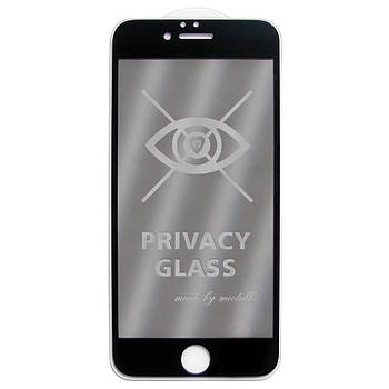 Анти-шпигун захисне скло 5D Privacy Full Glue для Apple iPhone 6 Plus Чорний