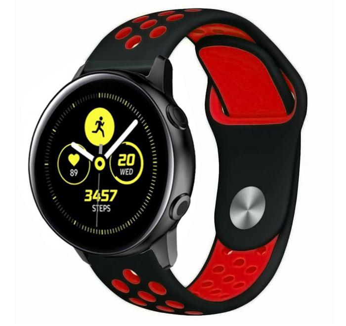 Спортивний ремінець Primo Perfor Sport годинника для Samsung Galaxy Watch Active / Active 2 - Black&Red, фото 1